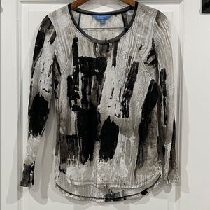 Simply Vera Monochrome Abstract Blouse